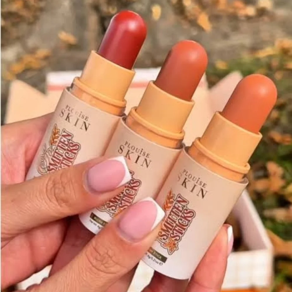 Plouise Eye Lip And Cheek Multi Sticks Cozy Szn, Falling for You, Harvest Blush